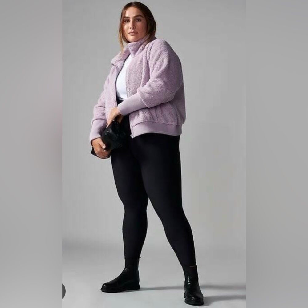 NWT Athleta Tugga Sherpa Purple Jacket size 2X